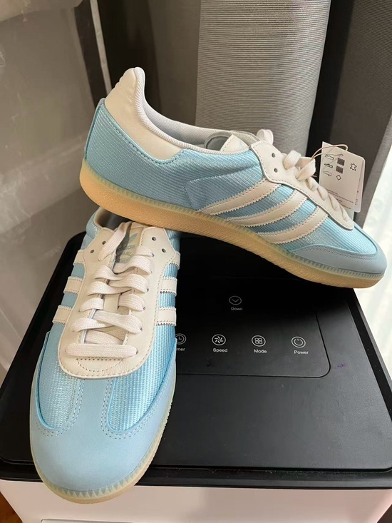 adidas Other - adidas Light Blue and White Samba-Style Men's Sneakers